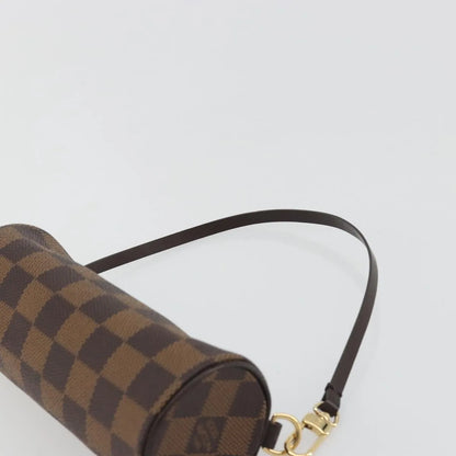 Louis Vuitton Papillon Pochette Damier Ebene, Brown, Canvas, Clutch