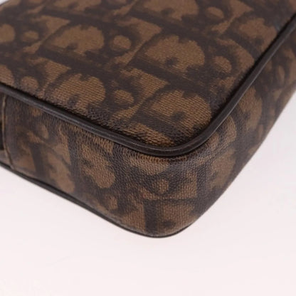 Christian Dior Vintage Trotter Diorissimo Canvas, Brown, Canvas, Clutch