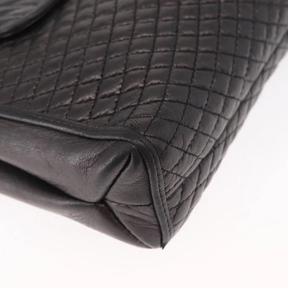 Bally Vintage Chain Quilted Leather, Black, Leather, Shoulder Bag