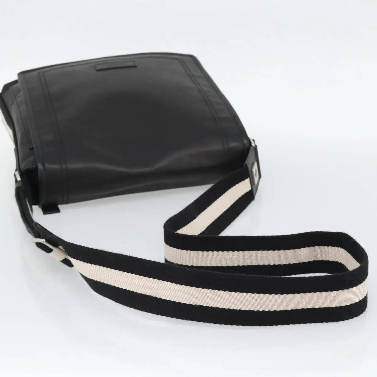 Bally Vintage Leather, Black, Leather, Shoulder Bag