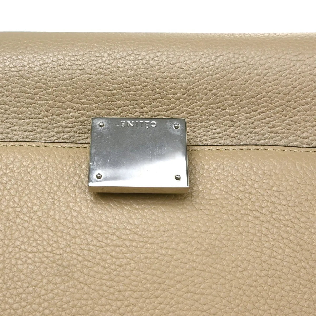 Celine Trapeze Leather with Suede, Beige, Leather, Handbag