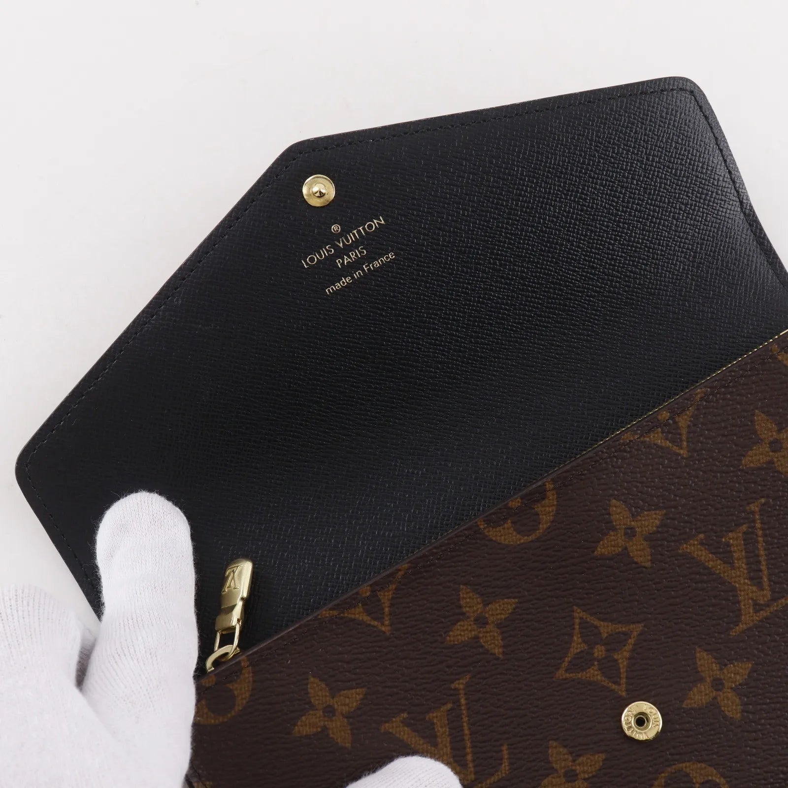 Louis Vuitton Sarah Wallet NM Reverse Monogram Giant and Monogram Canvas, Brown, Canvas, Wallet