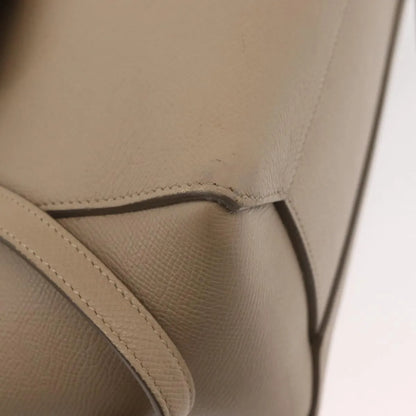 Celine Belt Calfskin, Beige, Leather, Handbag
