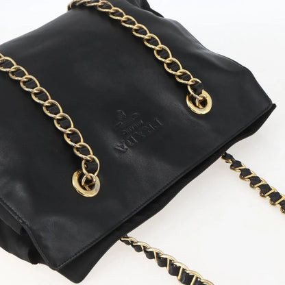 Prada Shoulder Leather, Black, Leather, Shoulder Bag