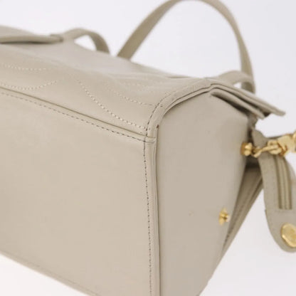 Fendi Vintage Handbag Leather, Beige, Leather, Handbag