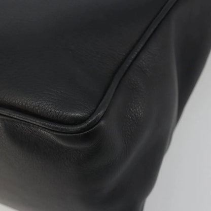 Christian Dior Vintage CD Logo Tote Leather, Black, Leather, Handbag