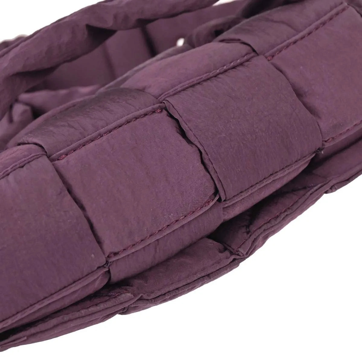 Bottega Veneta Padded Tech Cassette Intrecciato Nylon, Purple, Nylon, Shoulder Bag