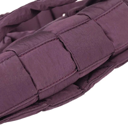 Bottega Veneta Padded Tech Cassette Intrecciato Nylon, Purple, Nylon, Shoulder Bag