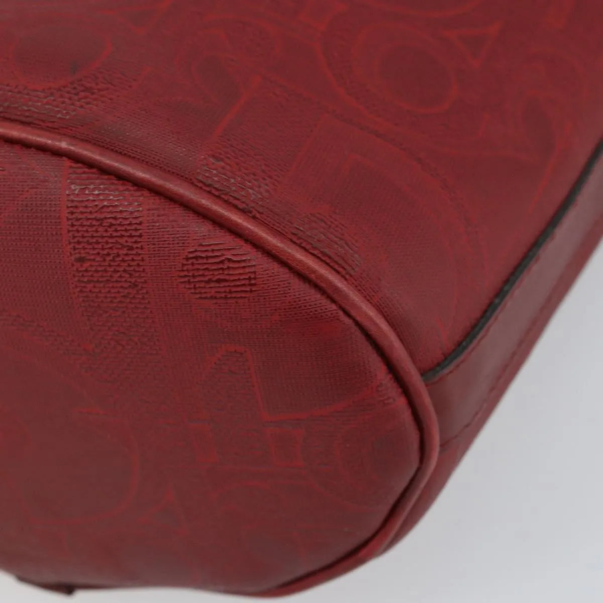 Christian Dior Vintage Trotter Canvas, Red, Canvas, Shoulder Bag