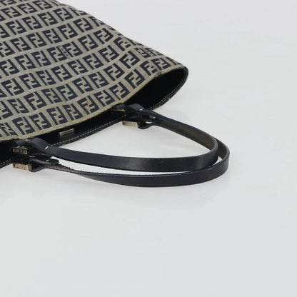 Fendi Vintage Tote Zucchino Canvas, Navy, Canvas, Tote Bag