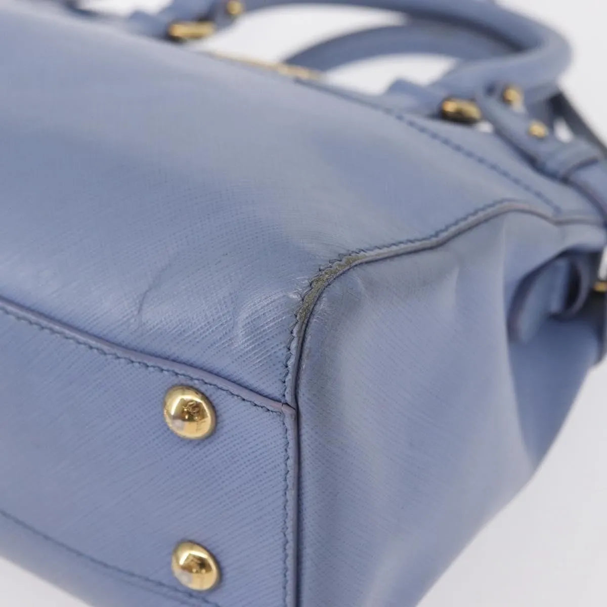 Salvatore Ferragamo Beky Tote Saffiano Leather, Blue, Leather, Handbag