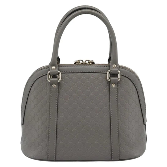Gucci Convertible Dome Satchel Microguccissima Leather, Gray, Leather, Handbag