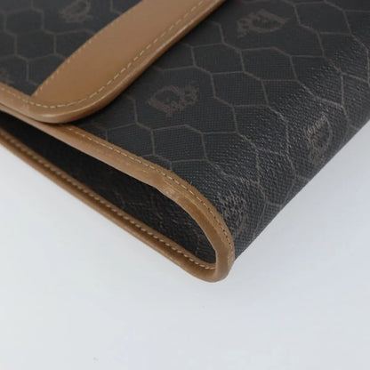 Christian Dior Vintage Honeycomb chain Canvas, Black, Canvas, Shoulder Bag
