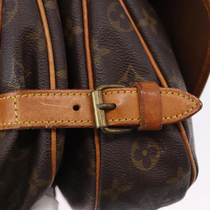 Louis Vuitton Saumur Canvas, Brown, Canvas, Shoulder Bag