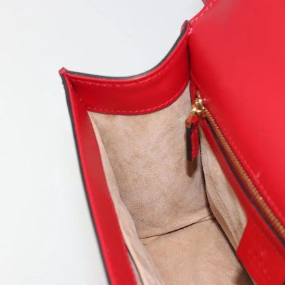 Gucci Sylvie Leather, Red, Leather, Shoulder Bag