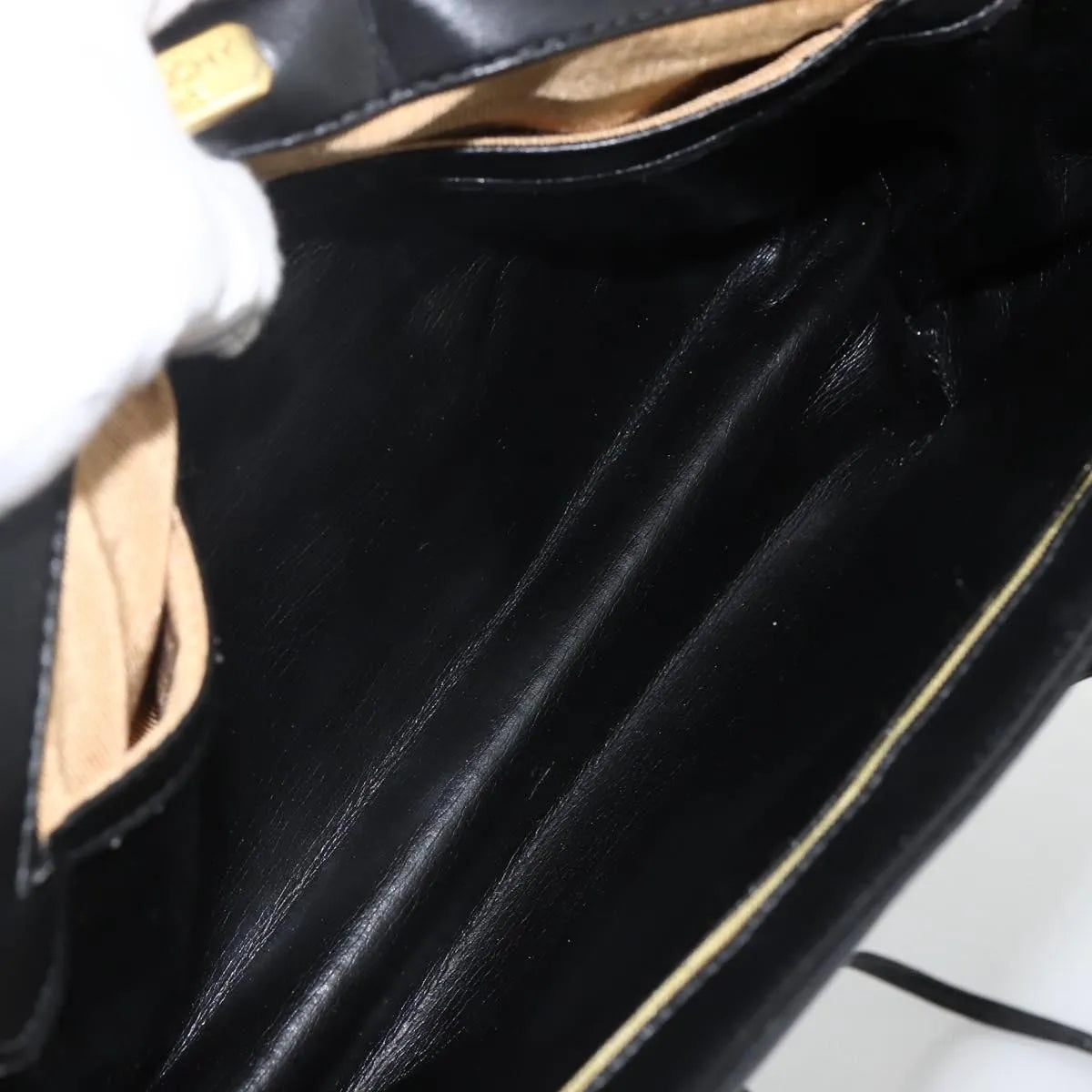 Givenchy Vintage 4G Leather, Black, Leather, Shoulder Bag