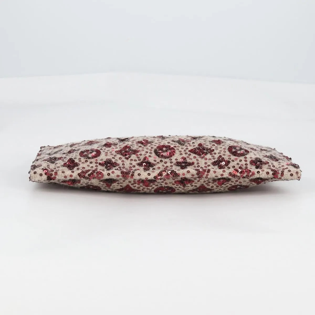 Louis Vuitton Pochette Felt and Sequin, Burgundy, Canvas, Clutch
