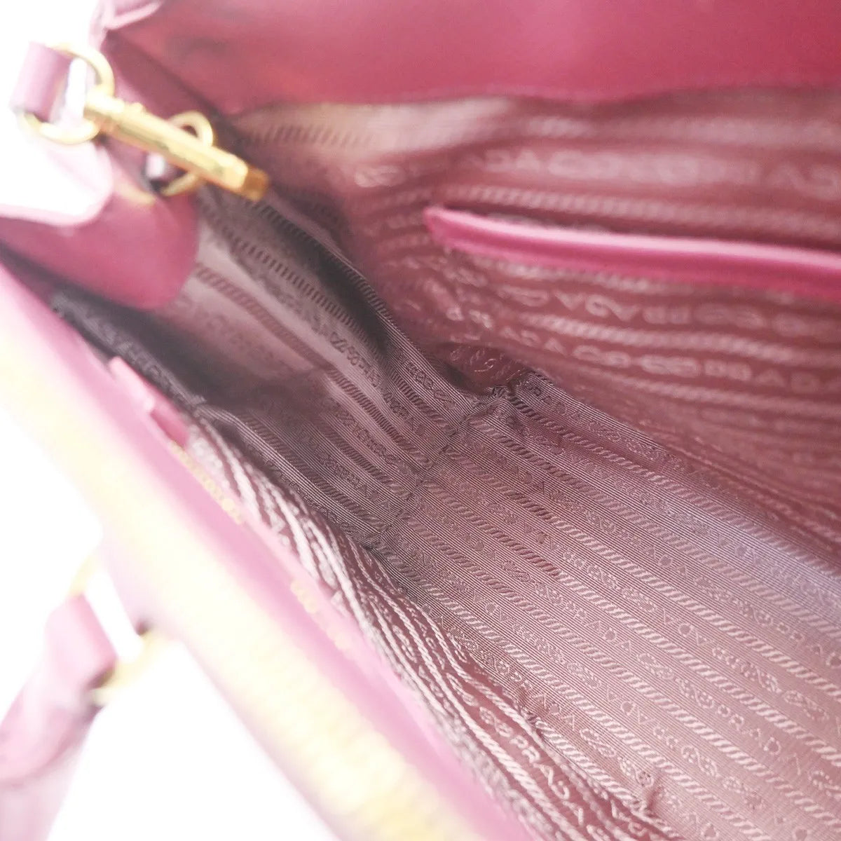 Prada Double Zip Lux Tote Saffiano Leather, Pink, Leather, Handbag