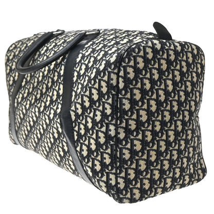 Christian Dior Vintage Bowling monogram canvas, Navy, Canvas, Handbag
