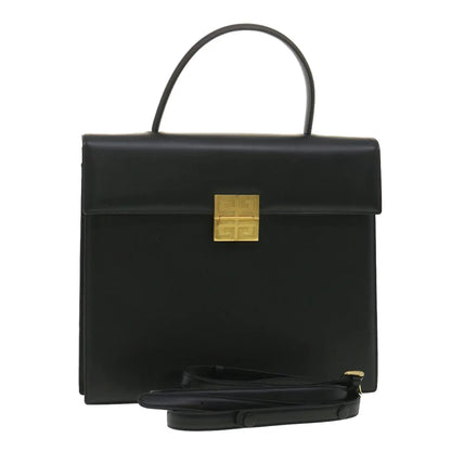 Givenchy Vintage 4G Leather, Black, Leather, Handbag