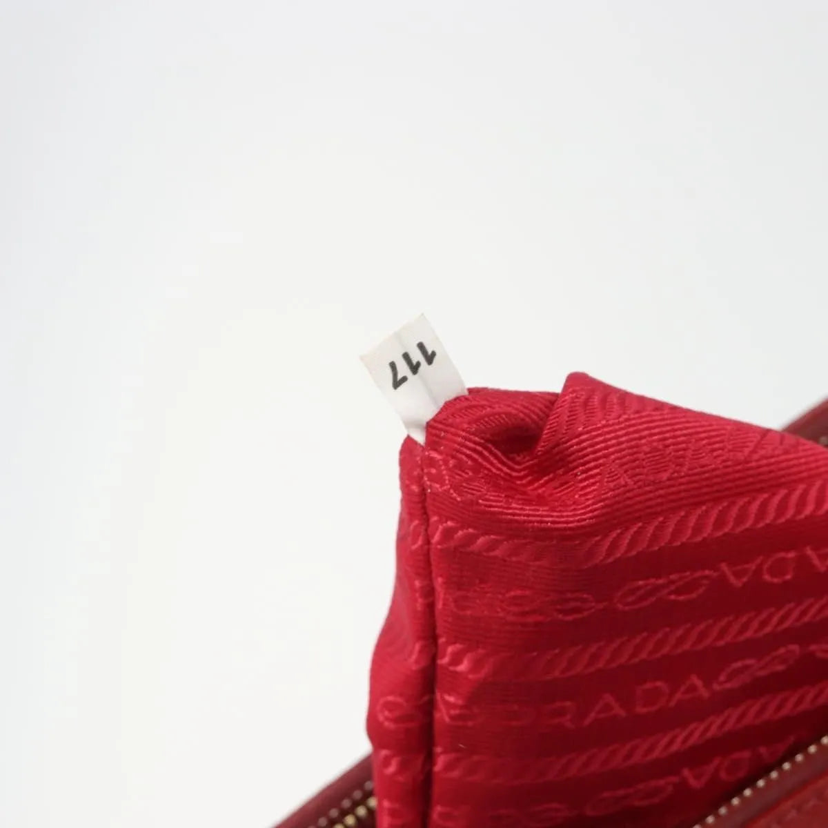 Prada Double Zip Lux Tote Saffiano Leather, Red, Leather, Handbag