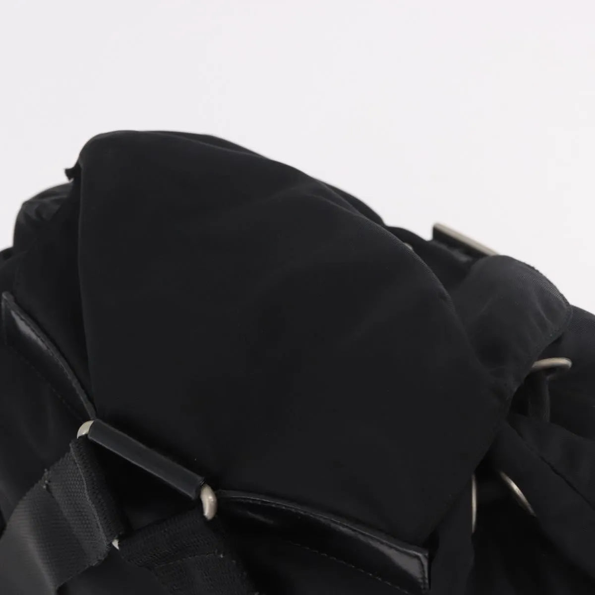 Prada Double Front Pocket Tessuto, Black, Nylon, Backpack