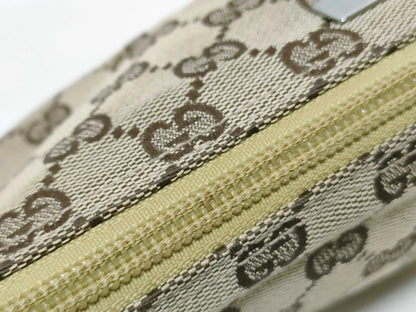 Gucci Vintage Boat Pochette GG Canvas, Beige, Canvas, Clutch