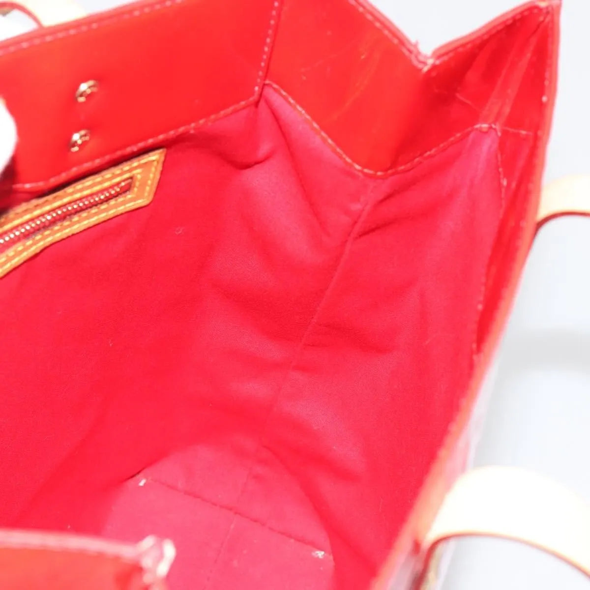 Louis Vuitton Reade Monogram Vernis, Red, Patent Leather, Handbag