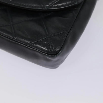Chanel Vintage CC Flap Waist Quilted Leather, Black, Leather, Clutch