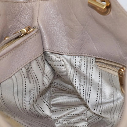 Salvatore Ferragamo Gancini Leather, Pink, Leather, Handbag