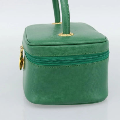 Burberry Vanity Leather, Green, Leather, Clutch