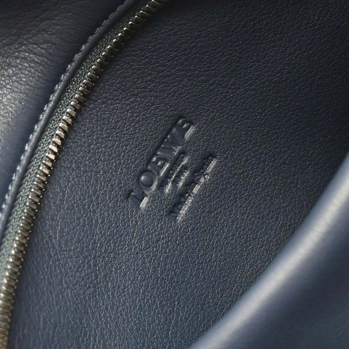 Loewe Amazona NM Leather, Navy, Leather, Handbag