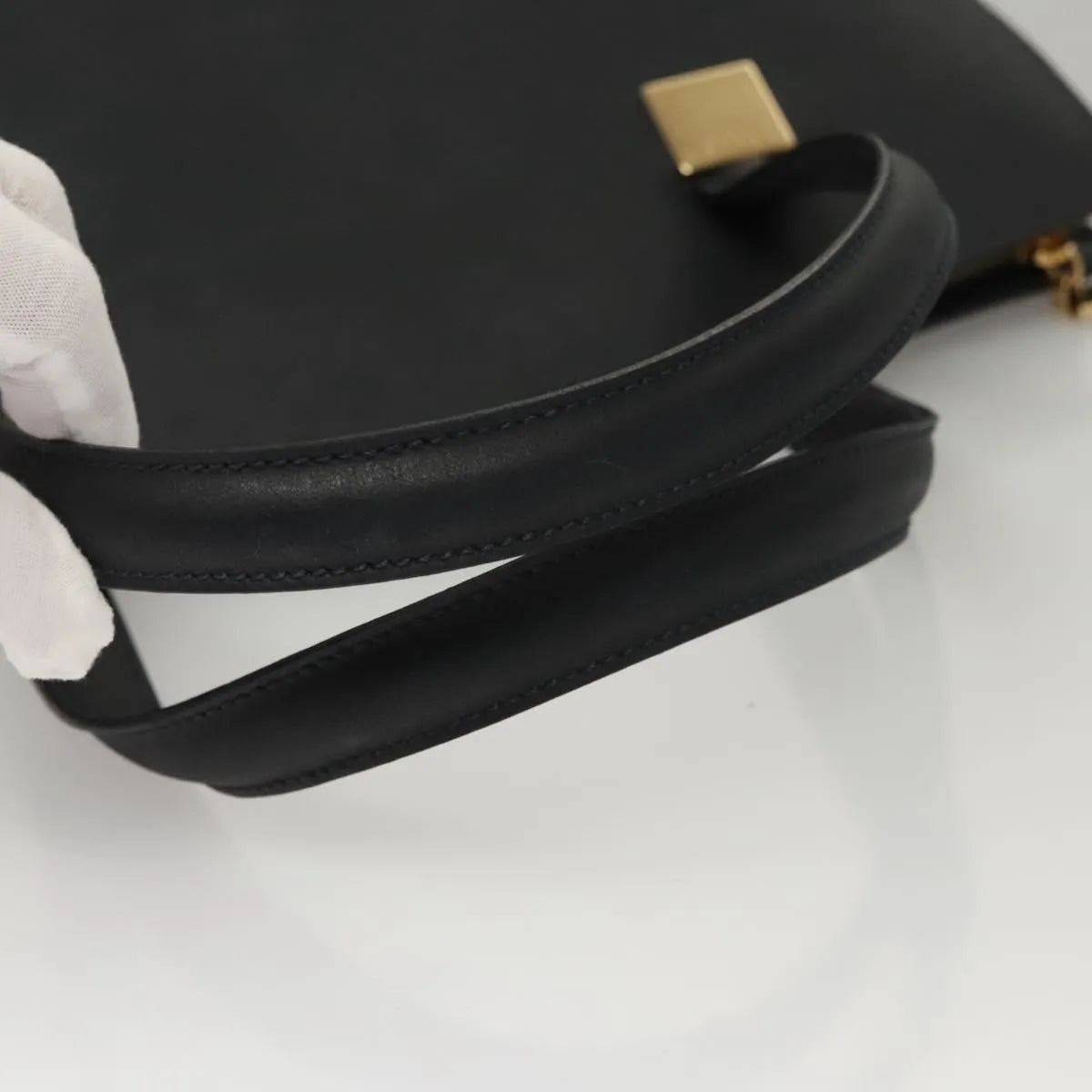 Celine vintage Leather, Navy, Leather, Handbag