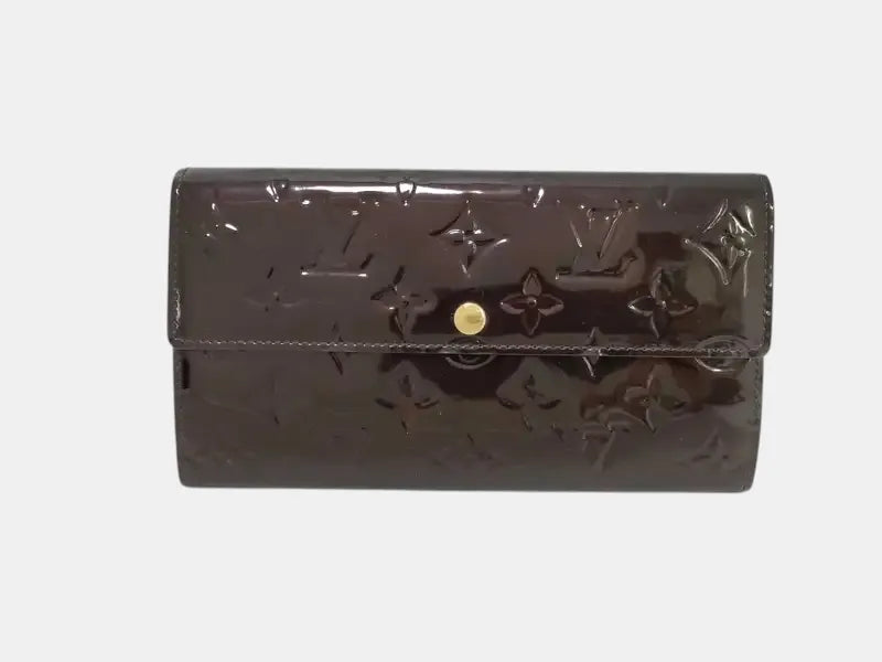 Louis Vuitton Portefeuille Sarah Patent Leather, Burgundy, Patent Leather, Wallet