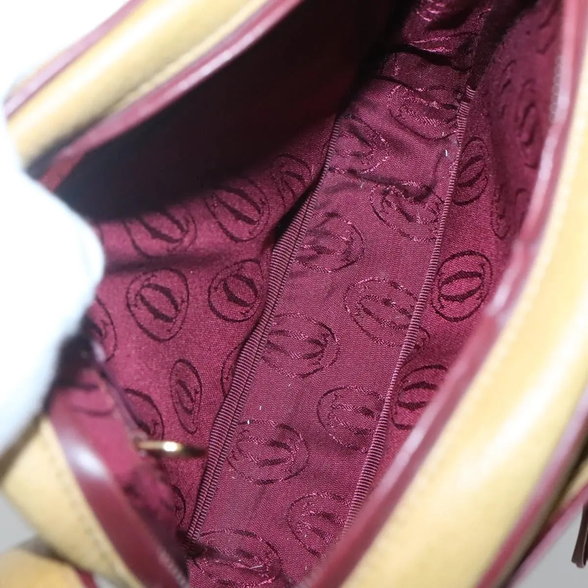 cartier Tasseled Must de Cartier Leather, Yellow, Leather, Shoulder Bag