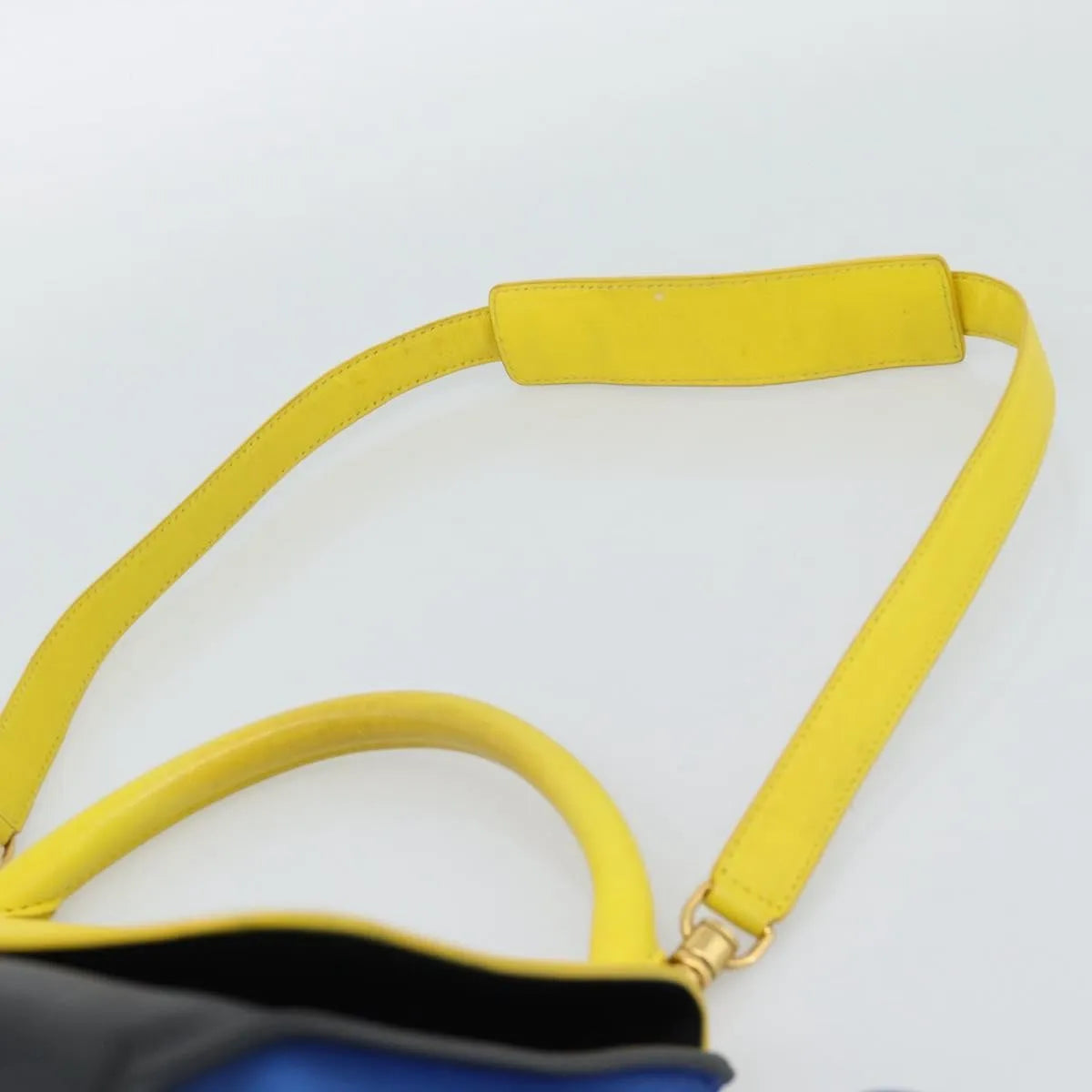 Celine Tricolor Trapeze Leather, Multicolour, Leather, Handbag