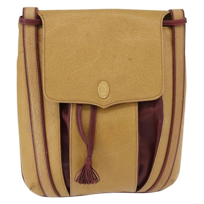 Cartier Tasseled Must de Cartier Leather, Brown, Leather, Shoulder Bag