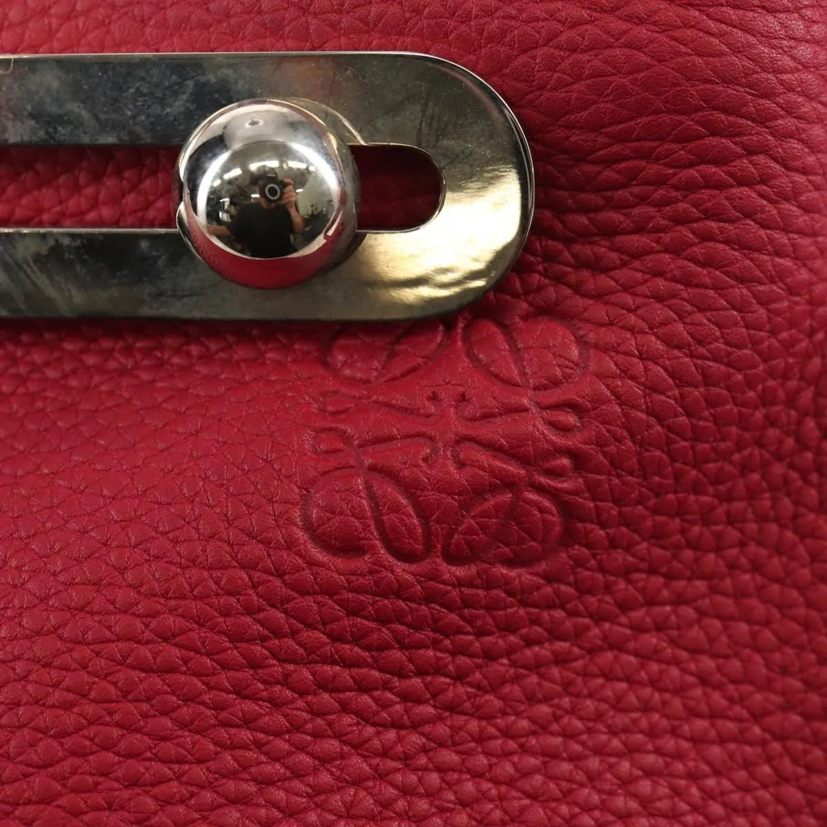Loewe Missy Leather, Red, Leather, Shoulder Bag