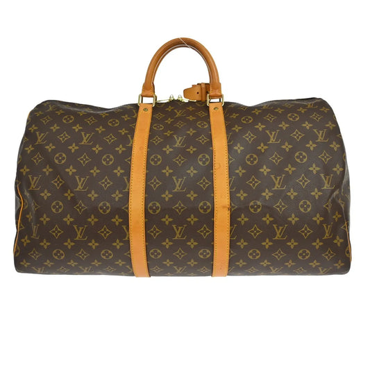 Louis Vuitton Keepall Monogram Canvas, Brown, Canvas, Travel Bag