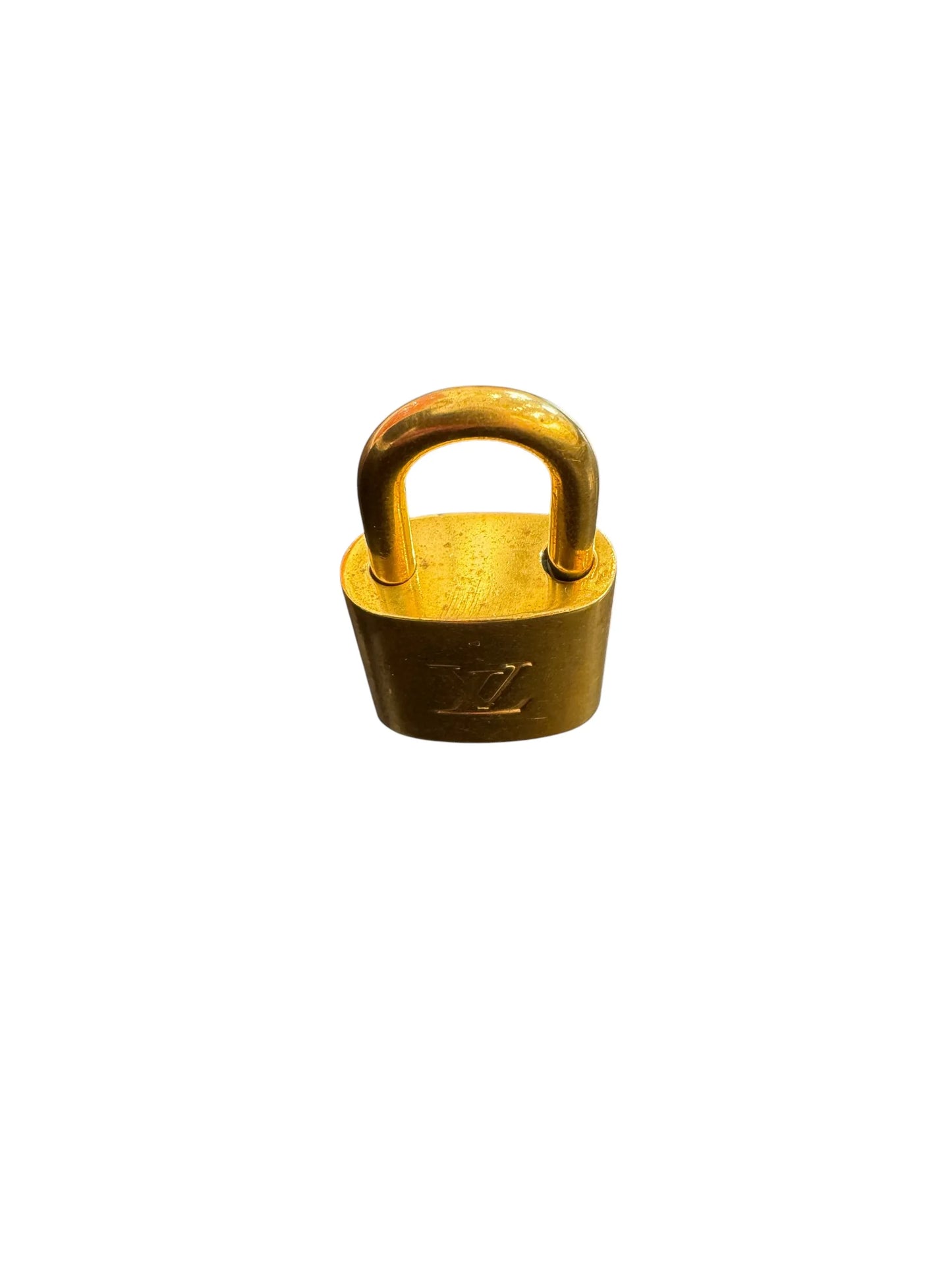 Louis Vuitton Padlock and Key Logo Metal, Gold, Metal, Charm