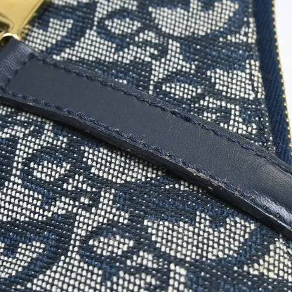 Christian Dior Vintage Trotteur Chain Canvas, Blue, Canvas, Shoulder Bag