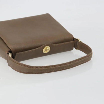 Gucci Vintage Convertible Box Leather, Brown, Leather, Handbag