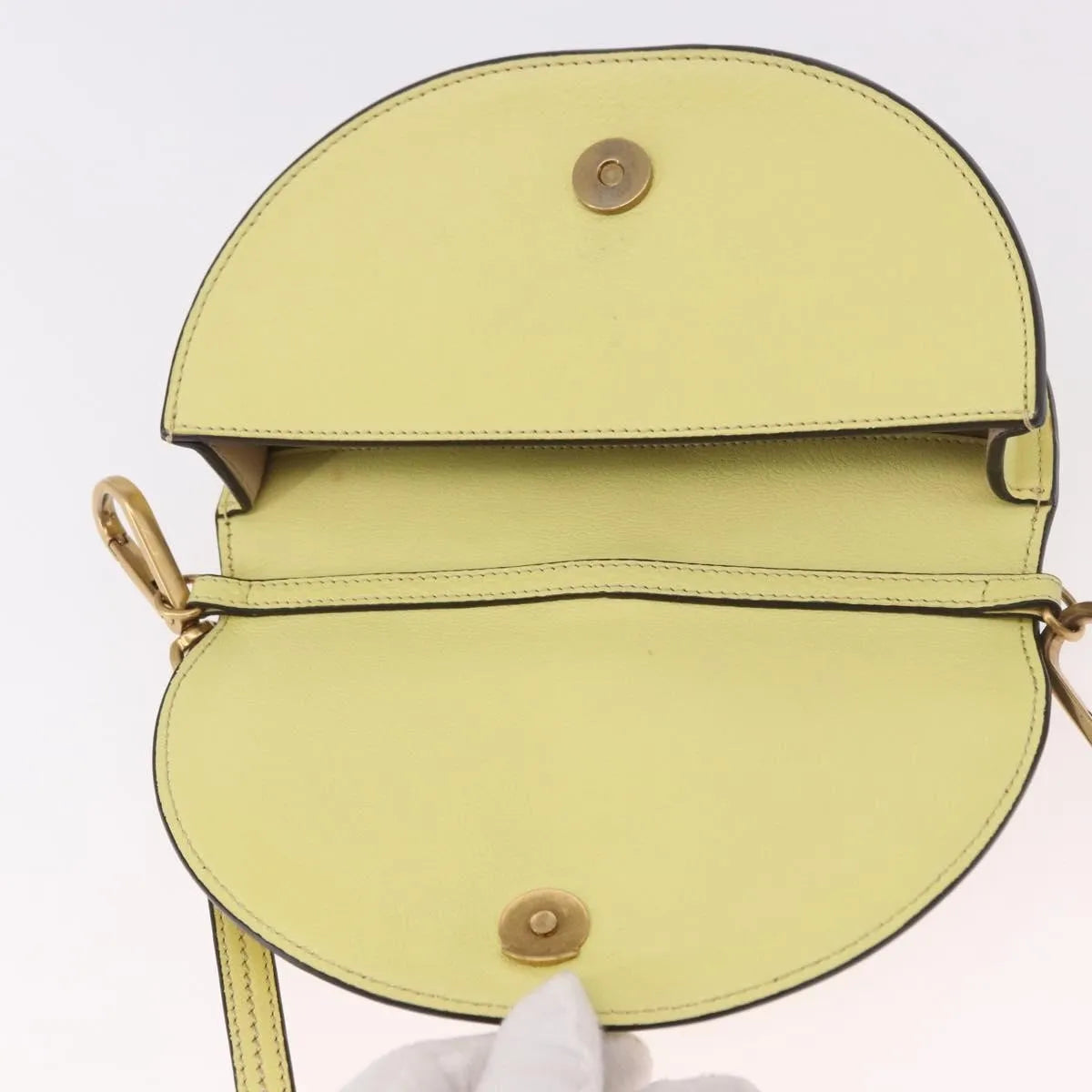 Chloe Nile Leather, Yellow, Leather, Handbag