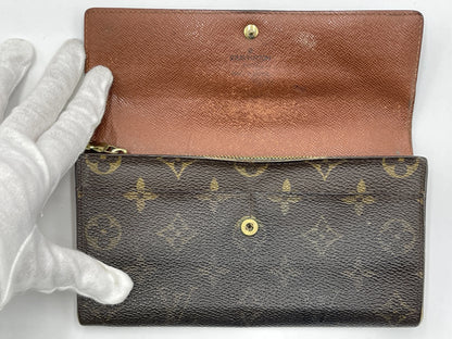 Louis Vuitton Emilie Monogram Canvas, Brown, Canvas, Wallet