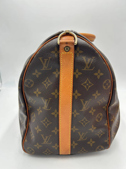 Louis Vuitton keepall bandoulière monogram, Brown, Canvas, Handbag