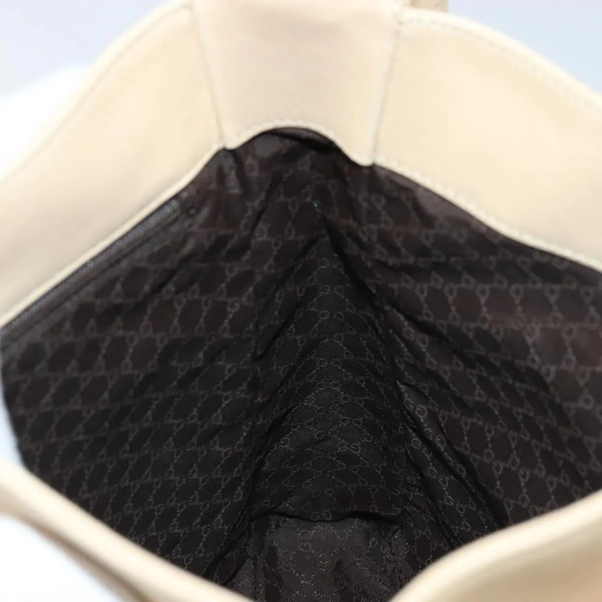 Gucci Vintage Leather, Beige, Leather, Shoulder Bag
