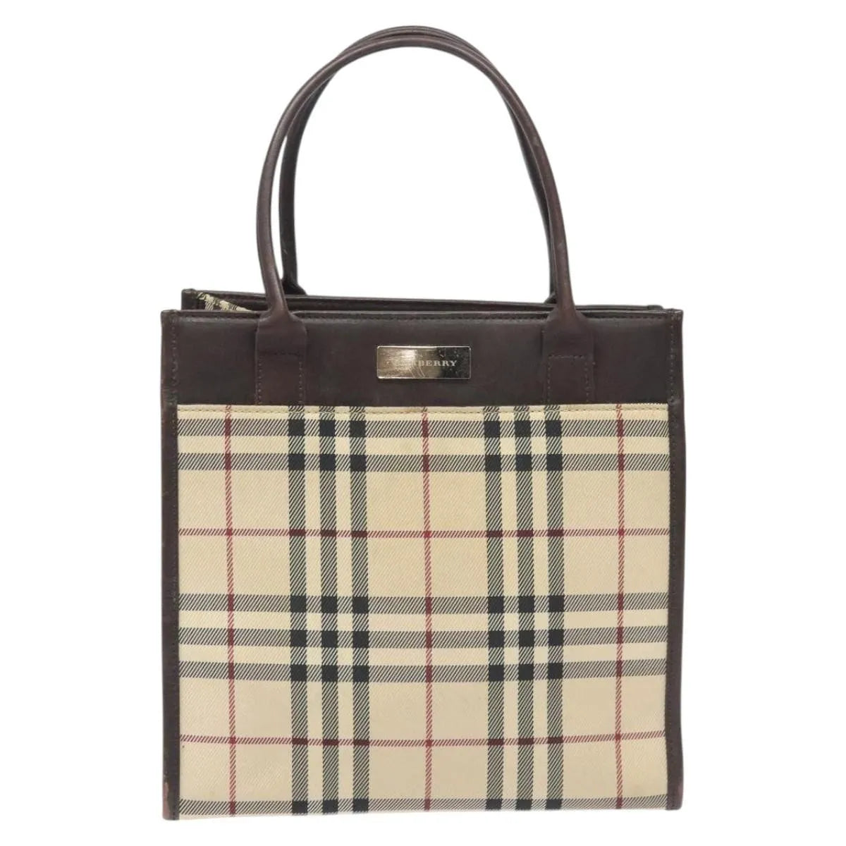 Burberry Nova Check Nylon, Beige, Nylon, Handbag