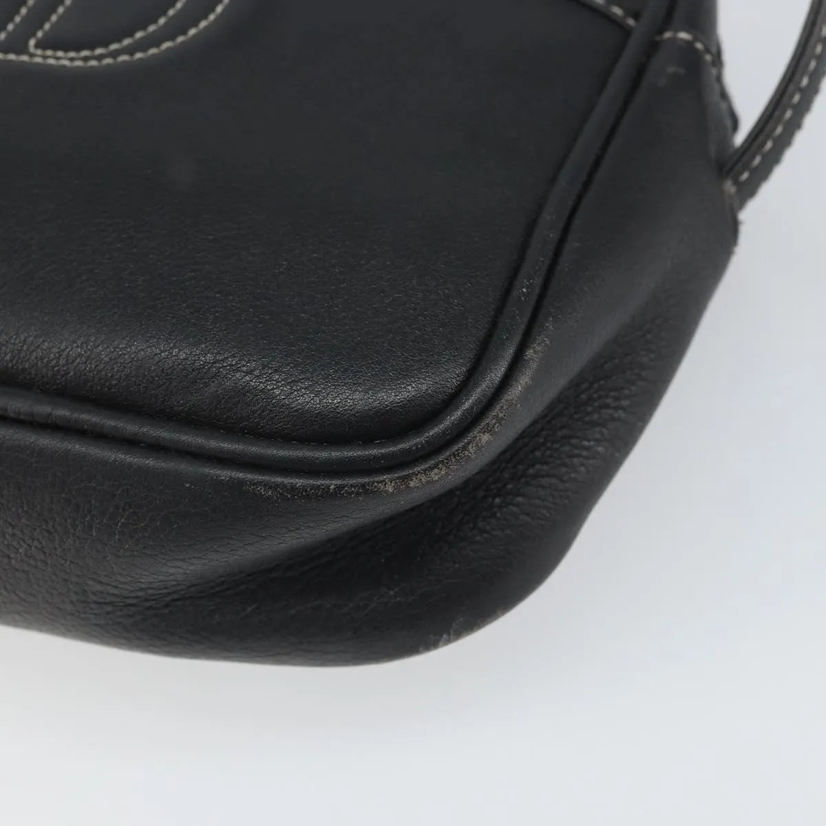 Christian Dior CD Shoulder bag Leather, Navy, Leather, Shoulder Bag