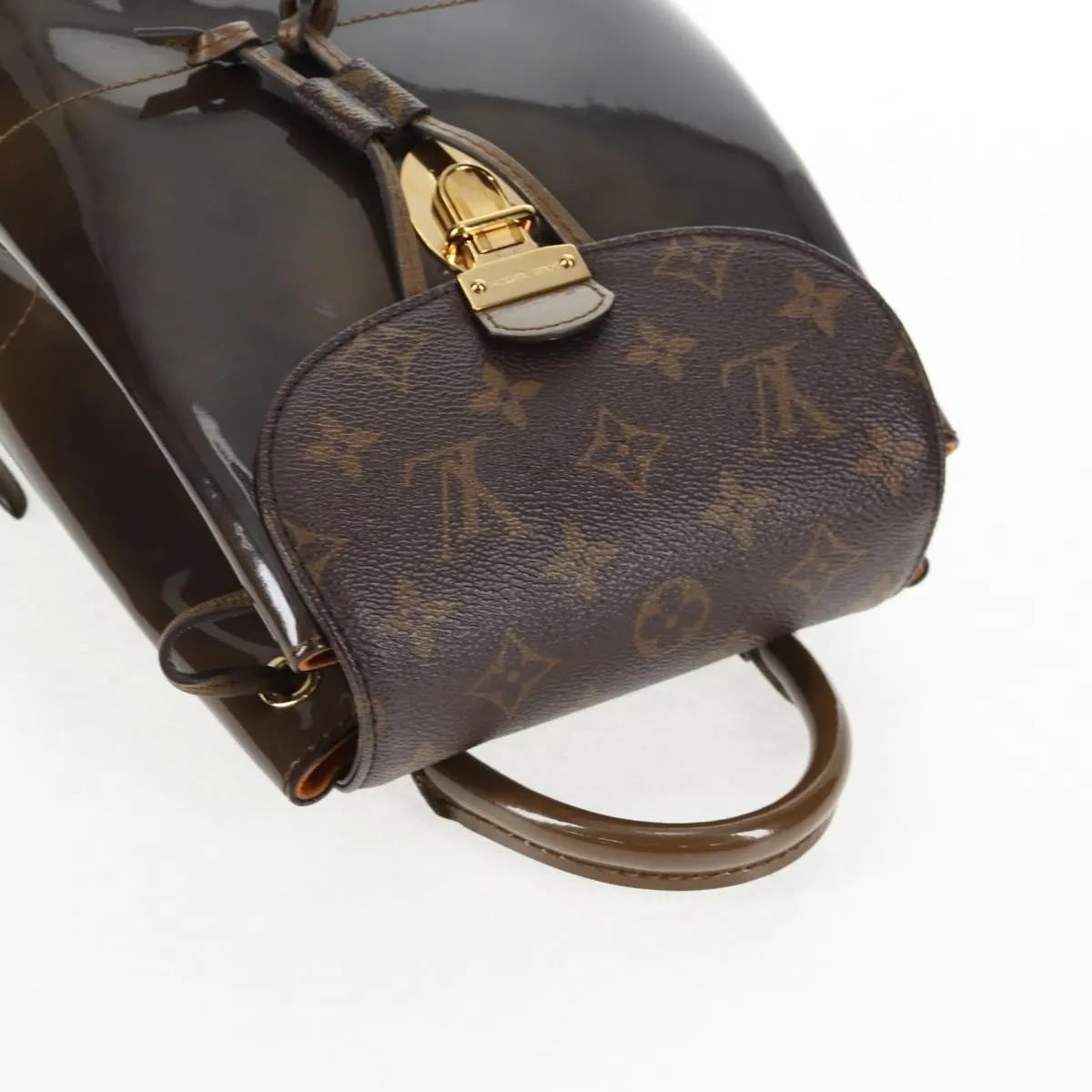 Louis Vuitton Hot Springs Vernis with Monogram Canvas, Brown, Canvas, Backpack