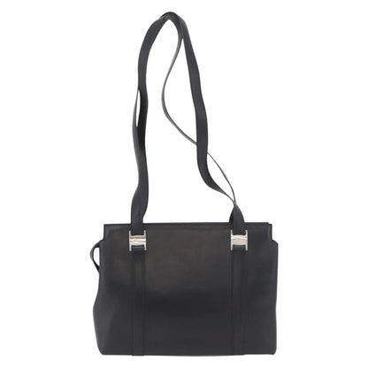 Salvatore Ferragamo Vintage Leather, Black, Leather, Tote Bag